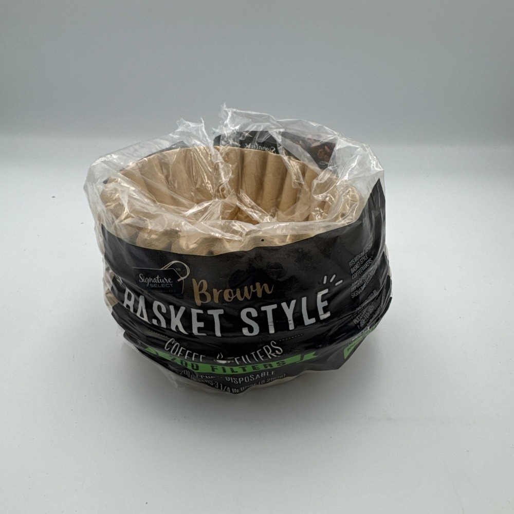 8To12 Cup Natural Brown Basket Coffee Filters 200 Count